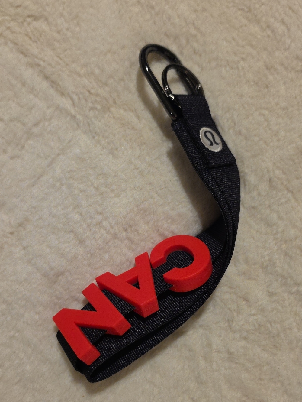 lululemon athletica NAVY Key & Card Holder Strap with CAN (CANADA) LETTERS